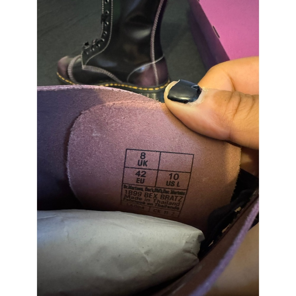 Dr. Martens x Bratz 1B99 Bex Boots Black Purple Arcadia Leather US 10 41784500 - Picture 10 of 10